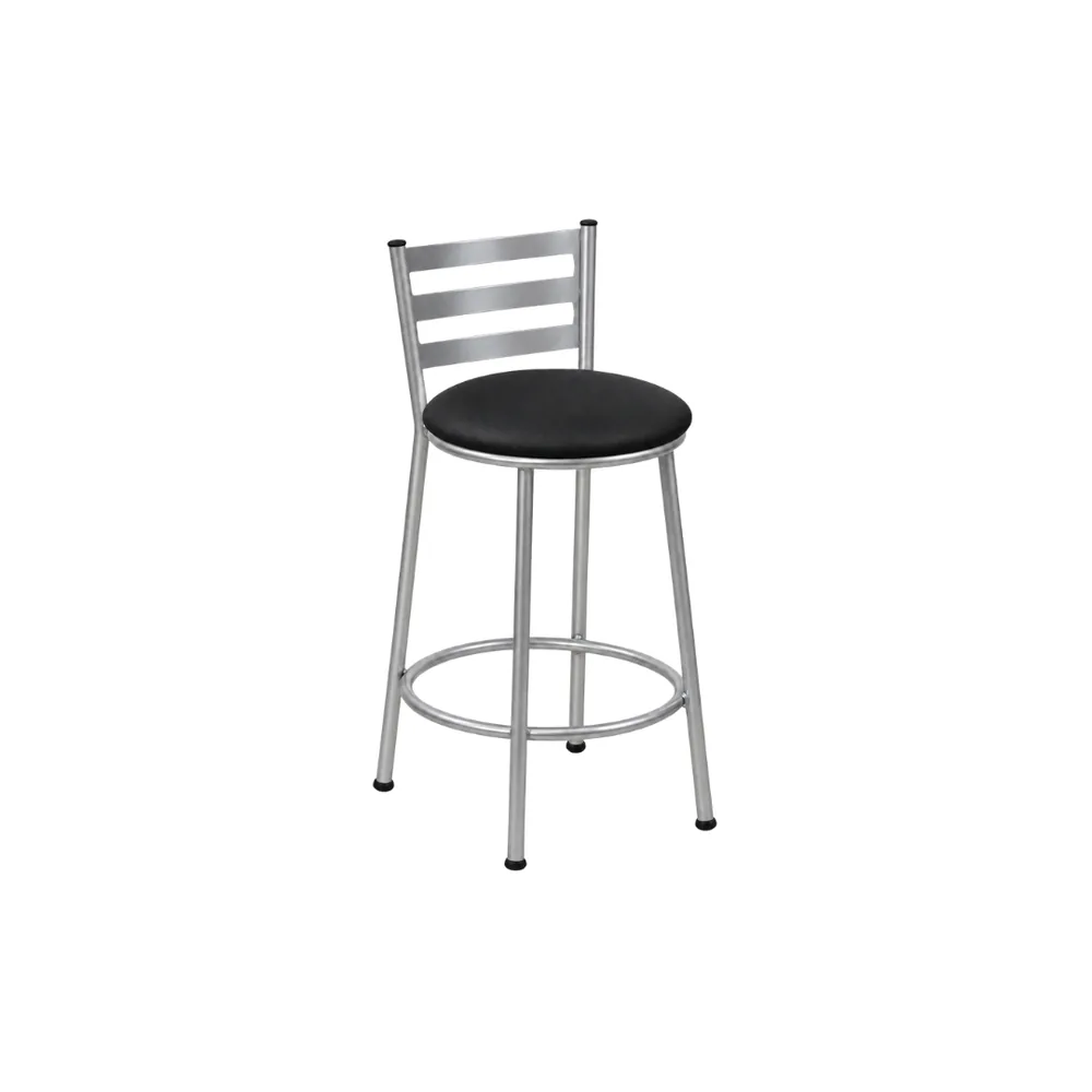 Banco Millenium 50cm Prata/Preto — banco de aço Metalnew, referência 2798