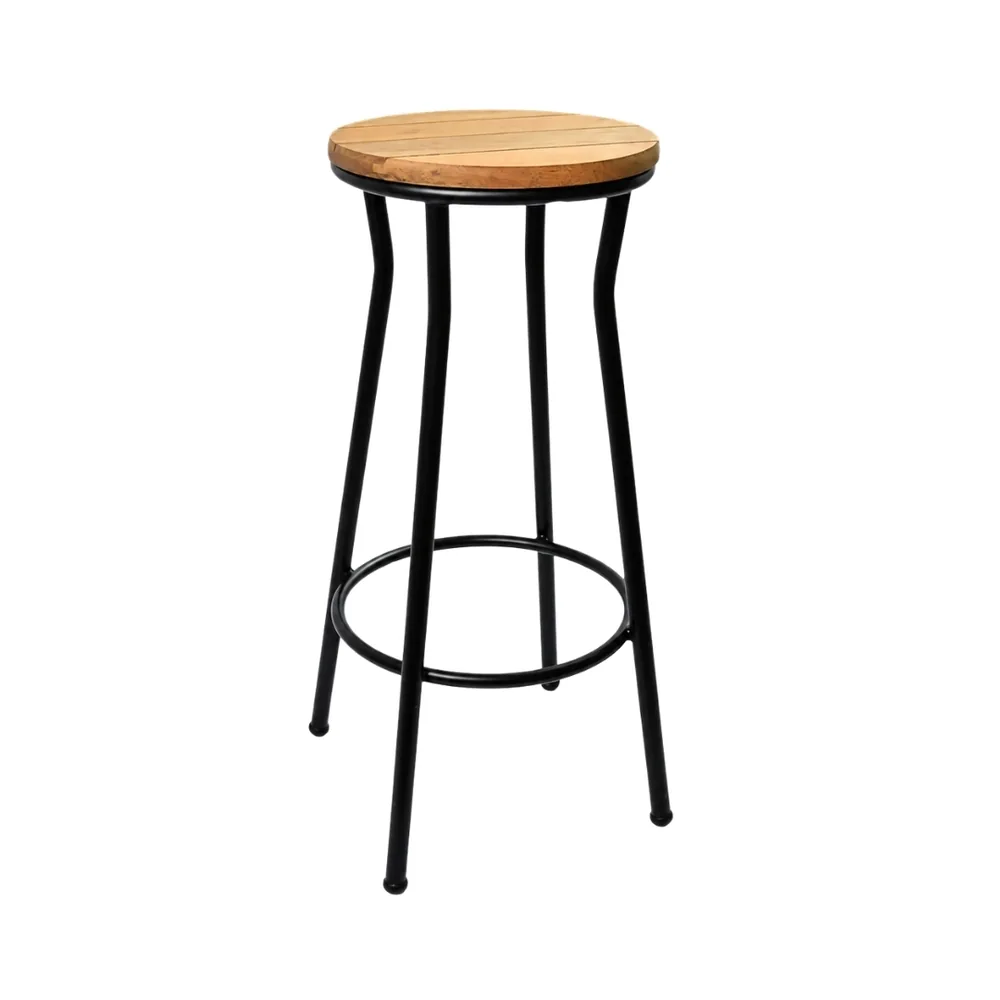 Banco Proa 75cm Preto — banco de aço Metalnew, referência 5013
