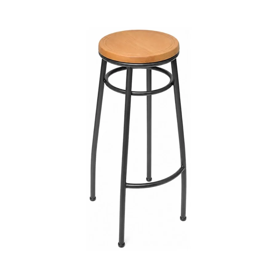 Banco Viracopos 75cm Preto — Metalnew ref. 3320
