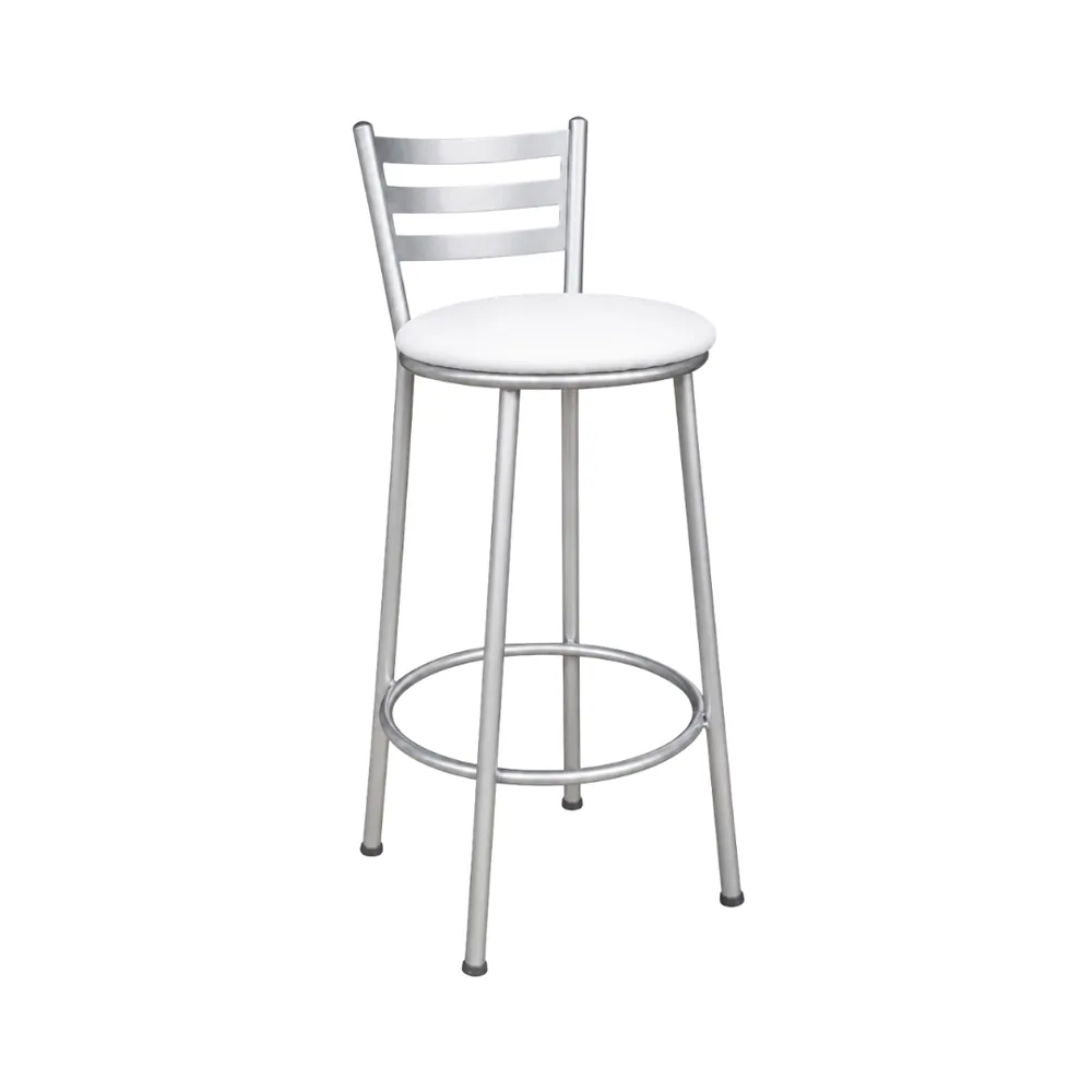 Banco Millenium 75cm Prata/Branco — banco de aço Metalnew, referência 2597