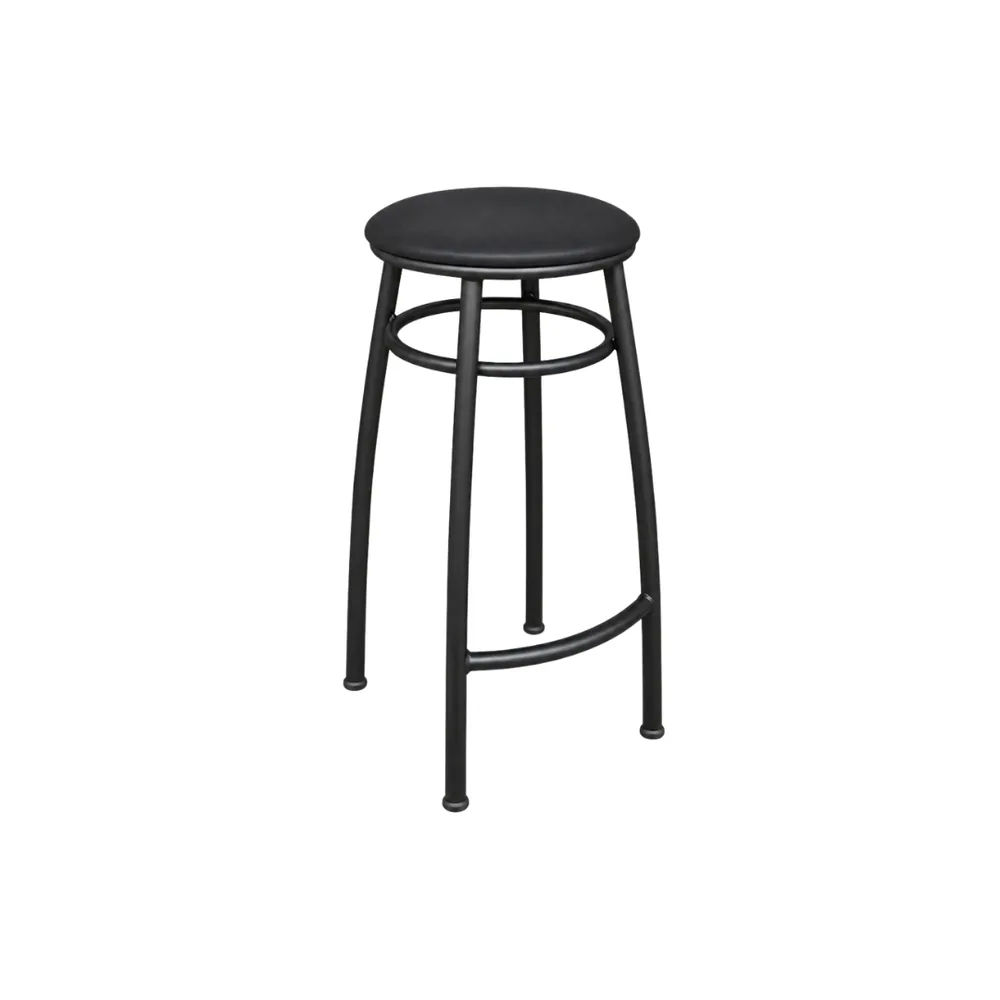 Banco Nice 60cm Preto/Preto — banco de aço Metalnew, referência 5000