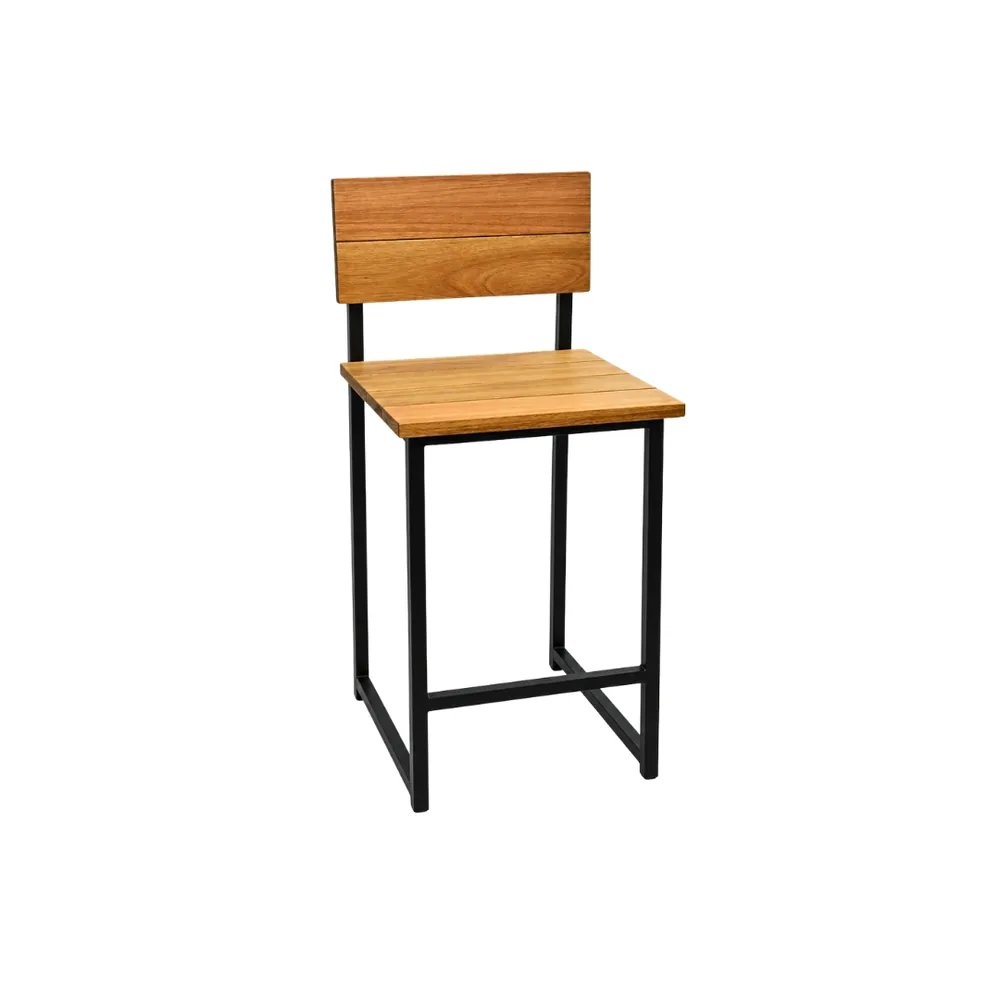 Banco Milão 60cm Preto — banco de aço Metalnew, referência 3302