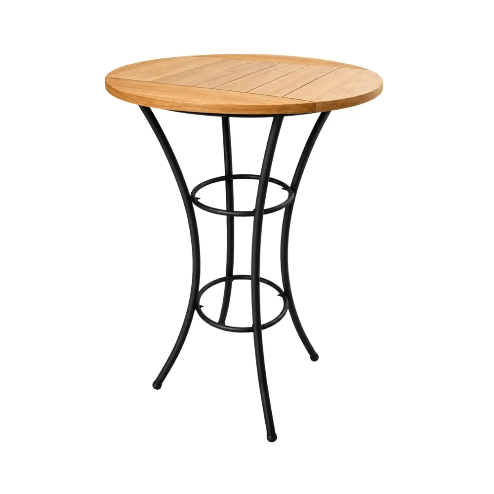 Mesa Bistrô Viracopos 106 cm — banco de aço Metalnew, referência 8903