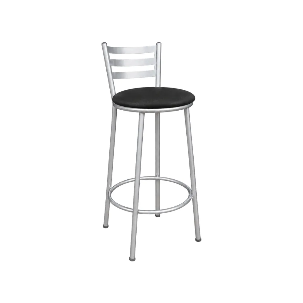 Banco Millenium 70cm Prata/Preto — banco de aço Metalnew, referência 2799