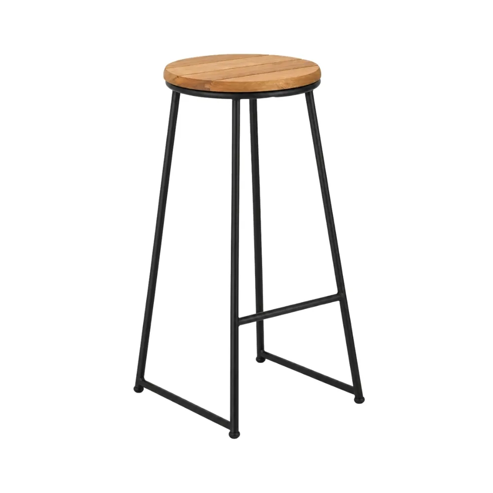 Banco Caravela 75cm Preto — banco de aço Metalnew, referência 5010