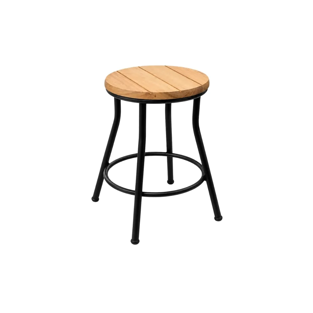 Banco Proa 47cm Preto — banco de aço Metalnew, referência 5011