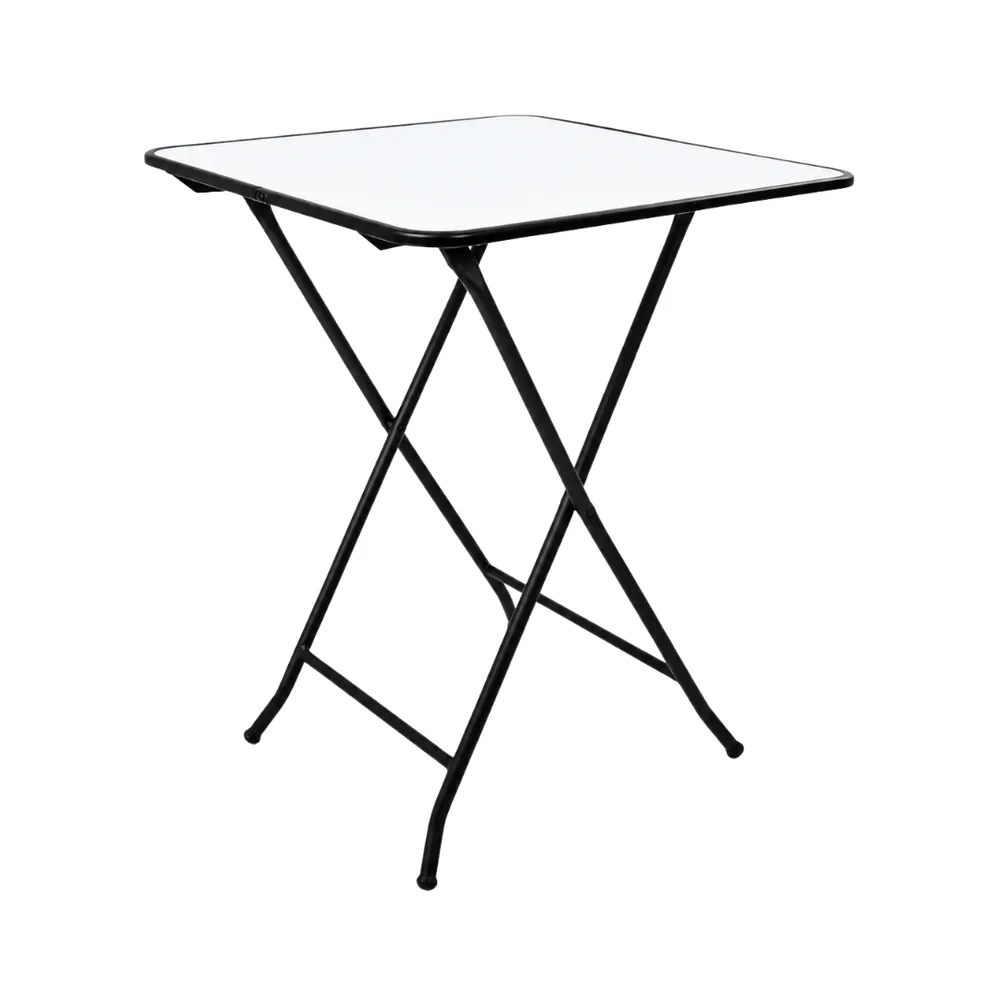 Mesa Dobrável Milleniun Preto/Branco — banco de aço Metalnew, referência 8887