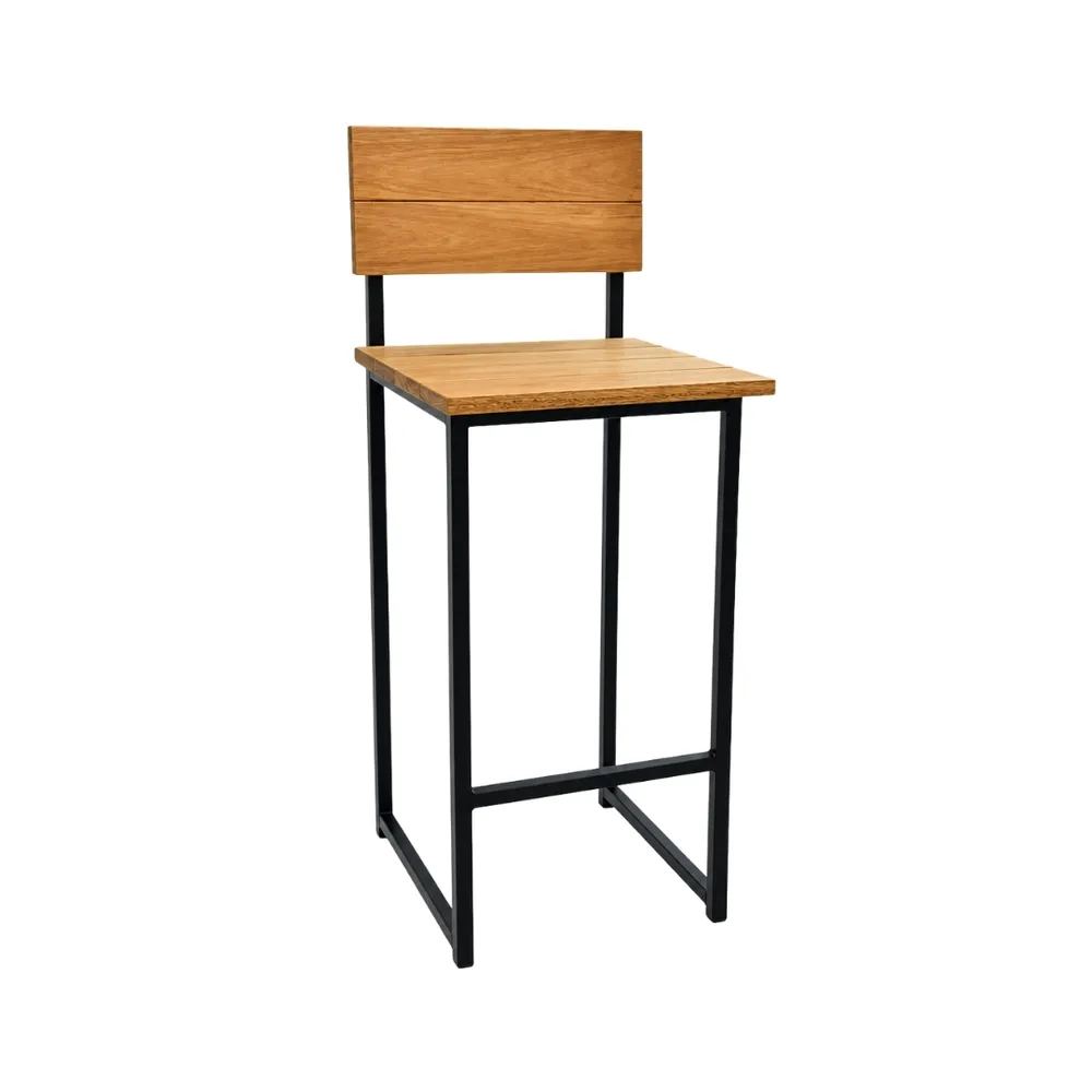 Banco Milão 75cm Preto — banco de aço Metalnew, referência 3303
