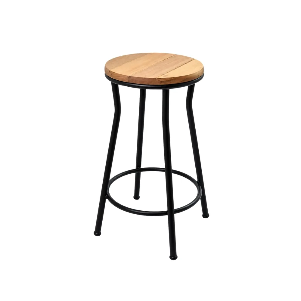 Banco Proa 60cm Preto — banco de aço Metalnew, referência 5012