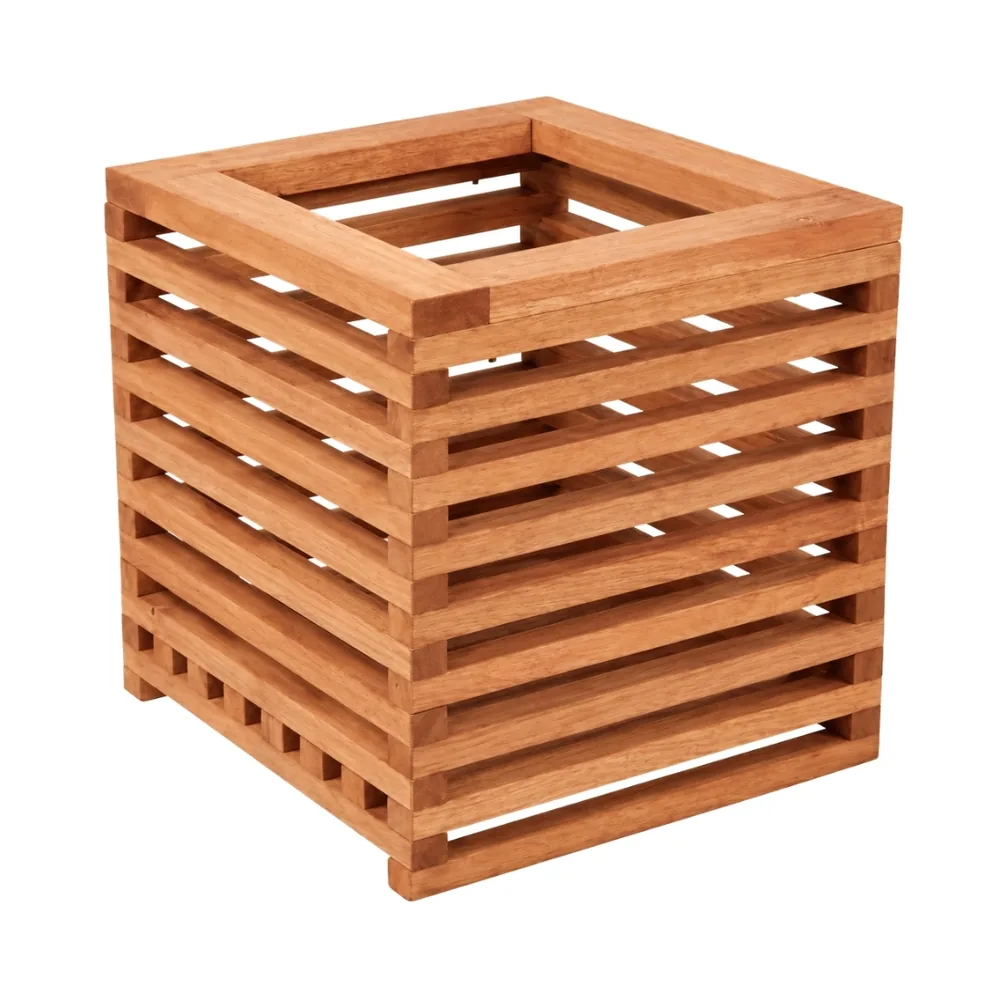 Cachepô Grande Quadrado — móvel de madeira Metalnew, referência 6212