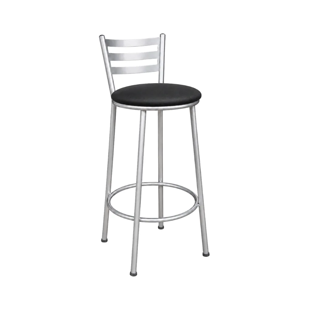 Banco Millenium 75cm Prata/Preto — banco de aço Metalnew, referência 2797