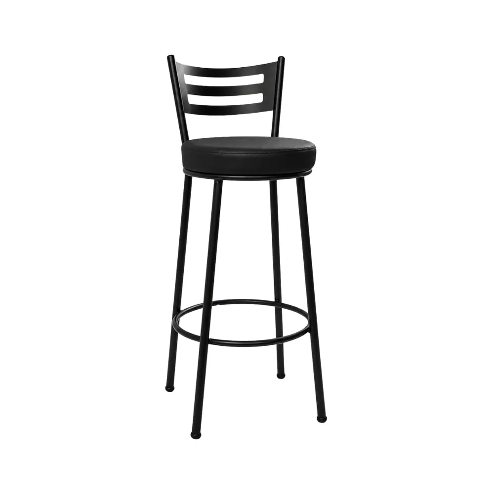 Banco Verona 75cm Preto/Preto — banco de aço Metalnew, referência 3115