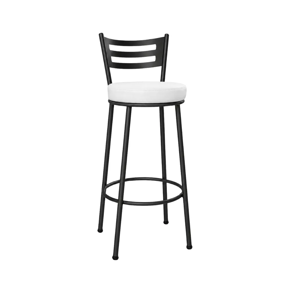 Banco Verona 75cm Preto/Branco — banco de aço Metalnew, referência 3155